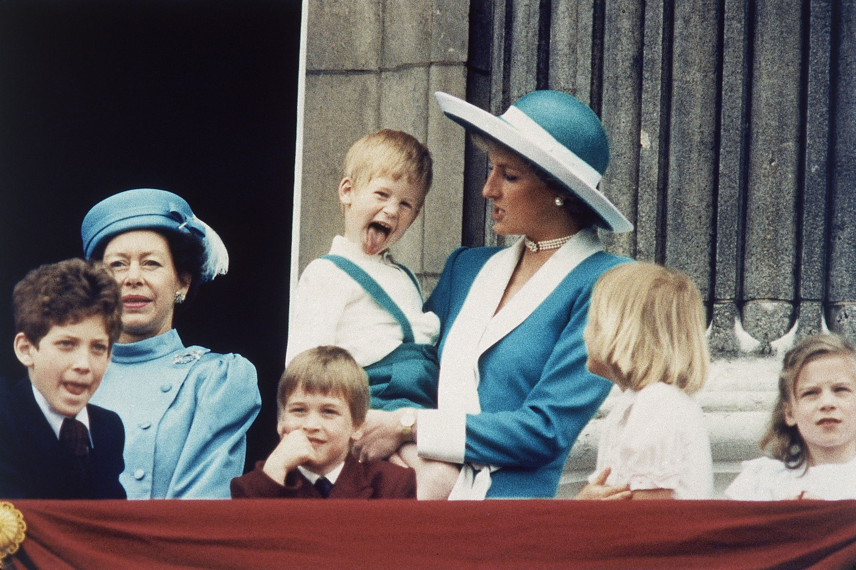 1988, England Prince Harry William and Princess Diana